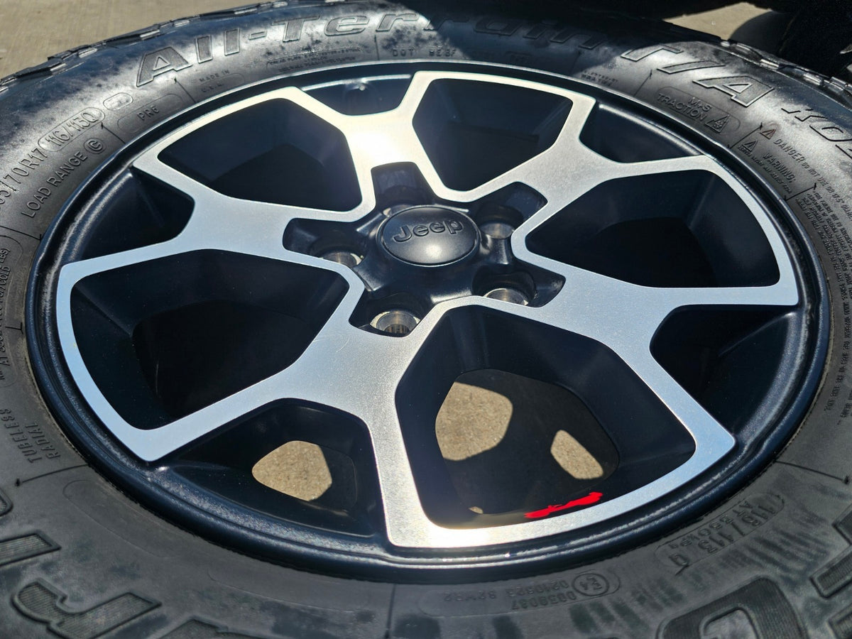 17" Jeep Wrangler Rubicon OEM 9218 wheels rims Gladiator BFG KO2 A/T SET