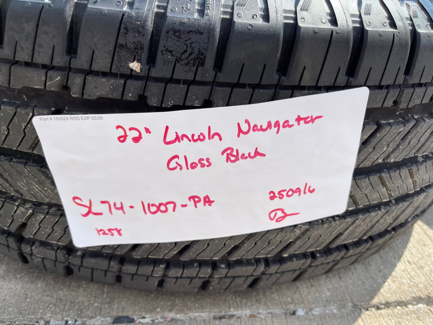 22" Lincoln Navigator OEM 10665 rims wheels BLACK LABEL 2025 2026 MICHELIN NEW