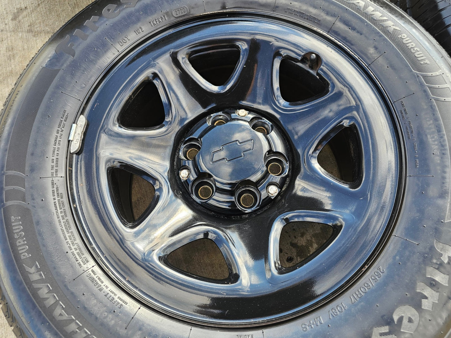 17" Chevy Tahoe PPV OEM Police Package 8111 wheels rims tires FIRESTONE