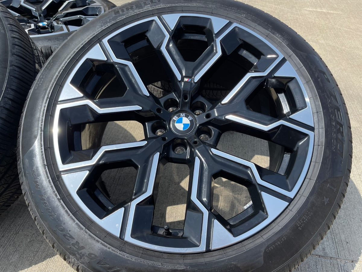 20" BMW M760i 740i 640i OEM Series 1036M SET black wheels rims tires