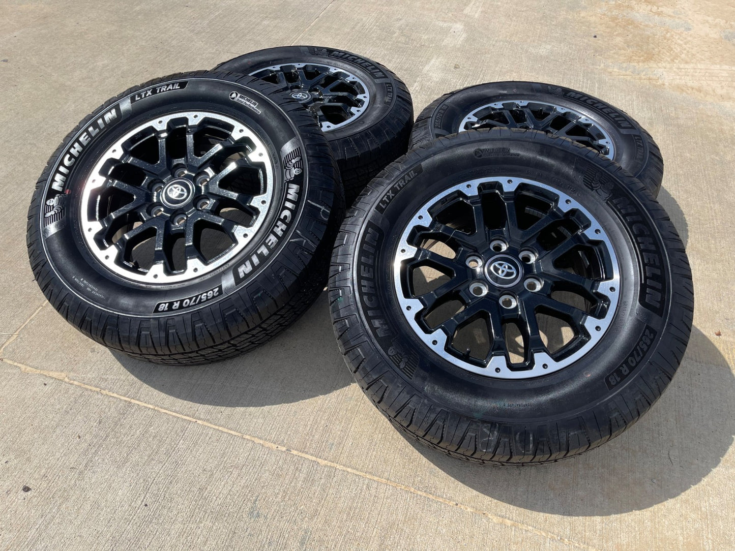 18" Toyota Tundra TRD OEM black wheels rims 75273 Sequoia SET MICHELIN NEW