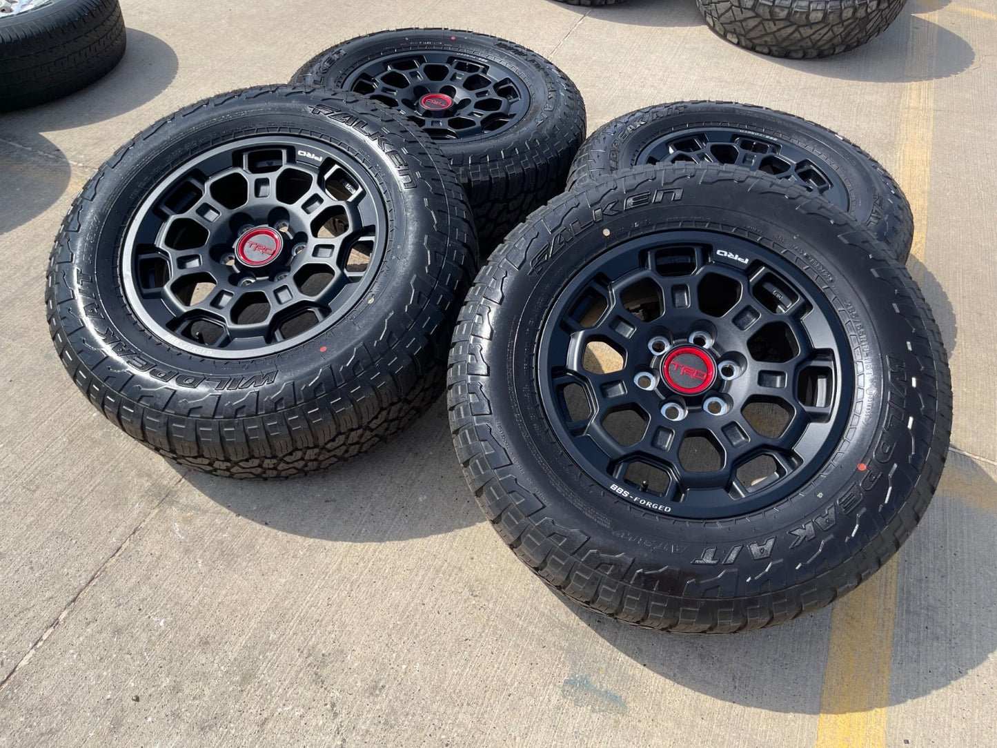 18" Toyota Tundra TRD BBS FORGED OEM black 95458 wheels rims Sequoia FALKEN NEW