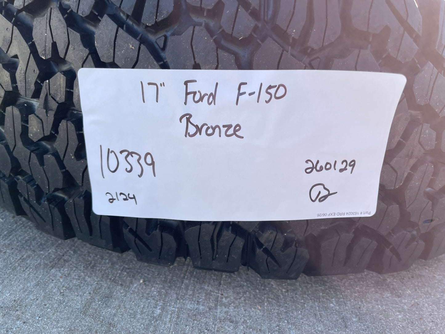 17" Ford F-150 BRONZE Tremor OEM 10339 rims wheels tires BFG KO2 A/T NEW