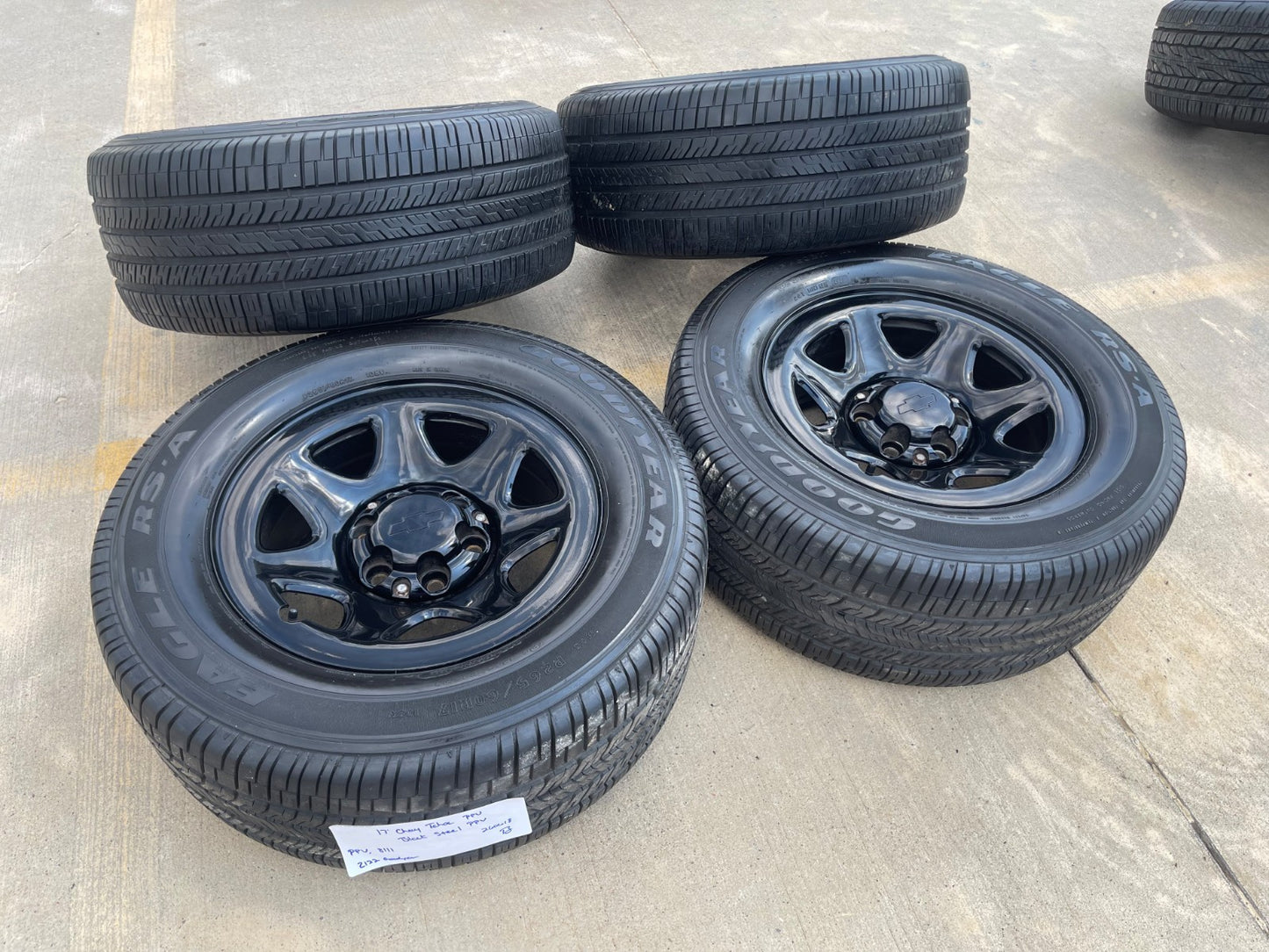 17" Chevy Tahoe PPV OEM Police Package 8111 SET wheels rims tires
