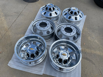 18" Chevy Silverado GMC Sierra 3500 Dually rims wheels OEM 14127 14129 SET 2026