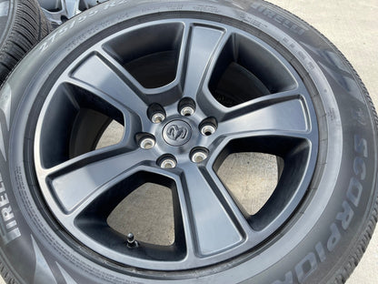 20" Dodge Ram 1500 OEM LIMITED Black 2676 2723 wheels rims PIRELLI SCORPION