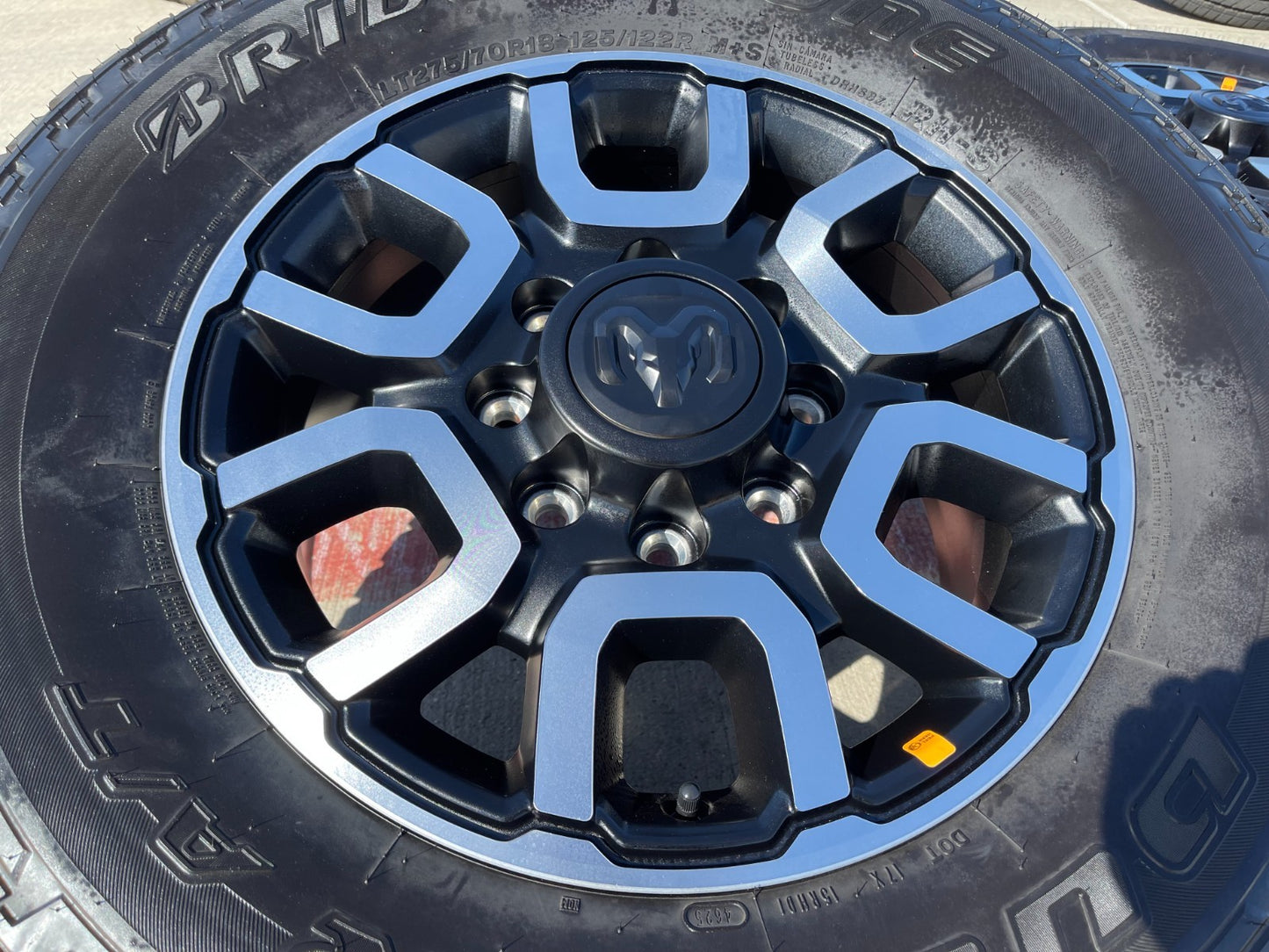 18" Ram 2500 3500 LARAMIE OEM wheels rims 2694 tires BRIDGESTONE A/T NEW 2026