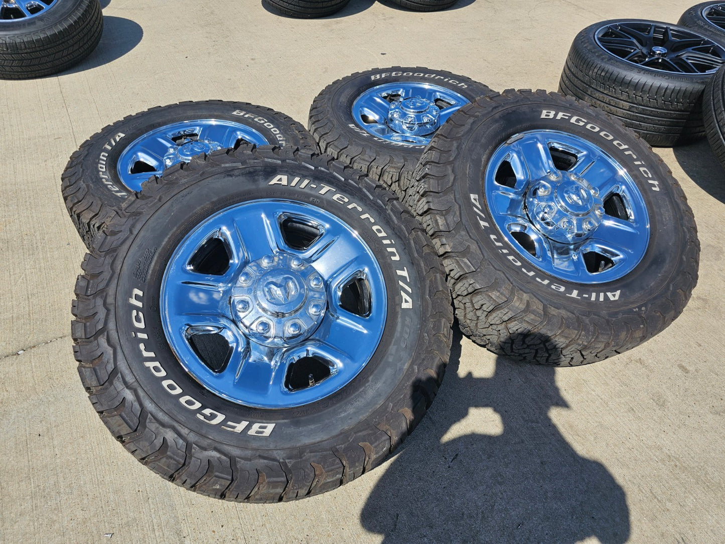 18" Dodge Ram 2500 3500 STEEL chrome OEM 2473 wheels rims SET BFG KO3 A/T