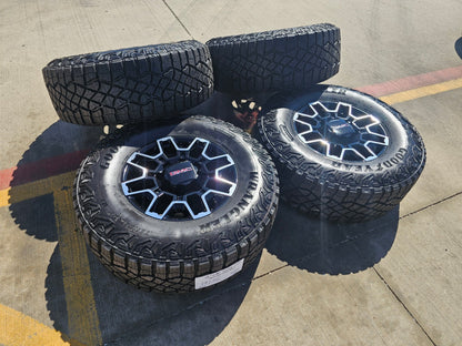18" GMC Sierra AT4X Chevy Trail Boss 2500 OEM 14136 wheels rims GOODYEAR 35" NEW