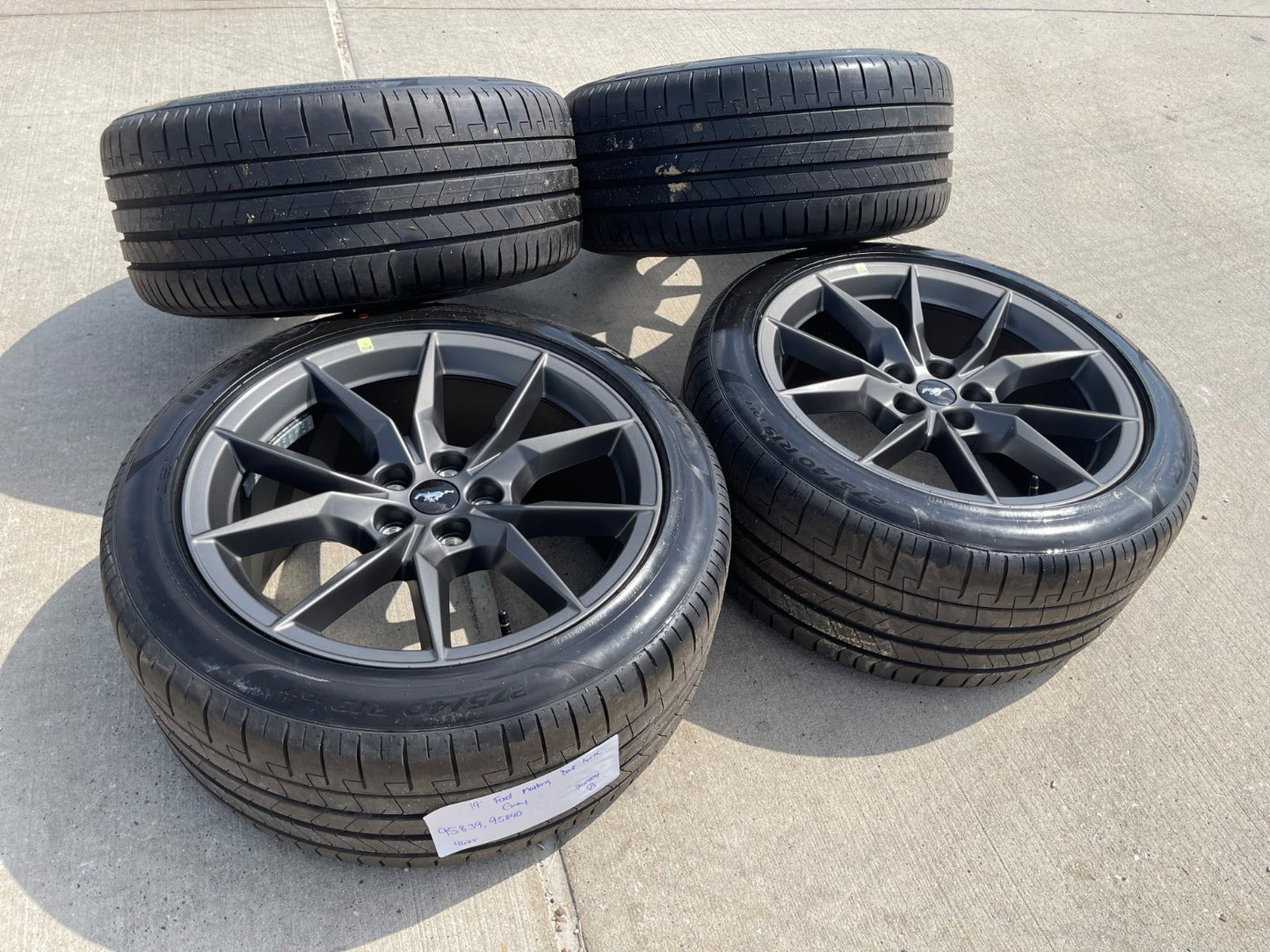 19" Ford Mustang GT Dark Horse OEM 95839 95840 wheels rims 2025 2026 2027 NEW