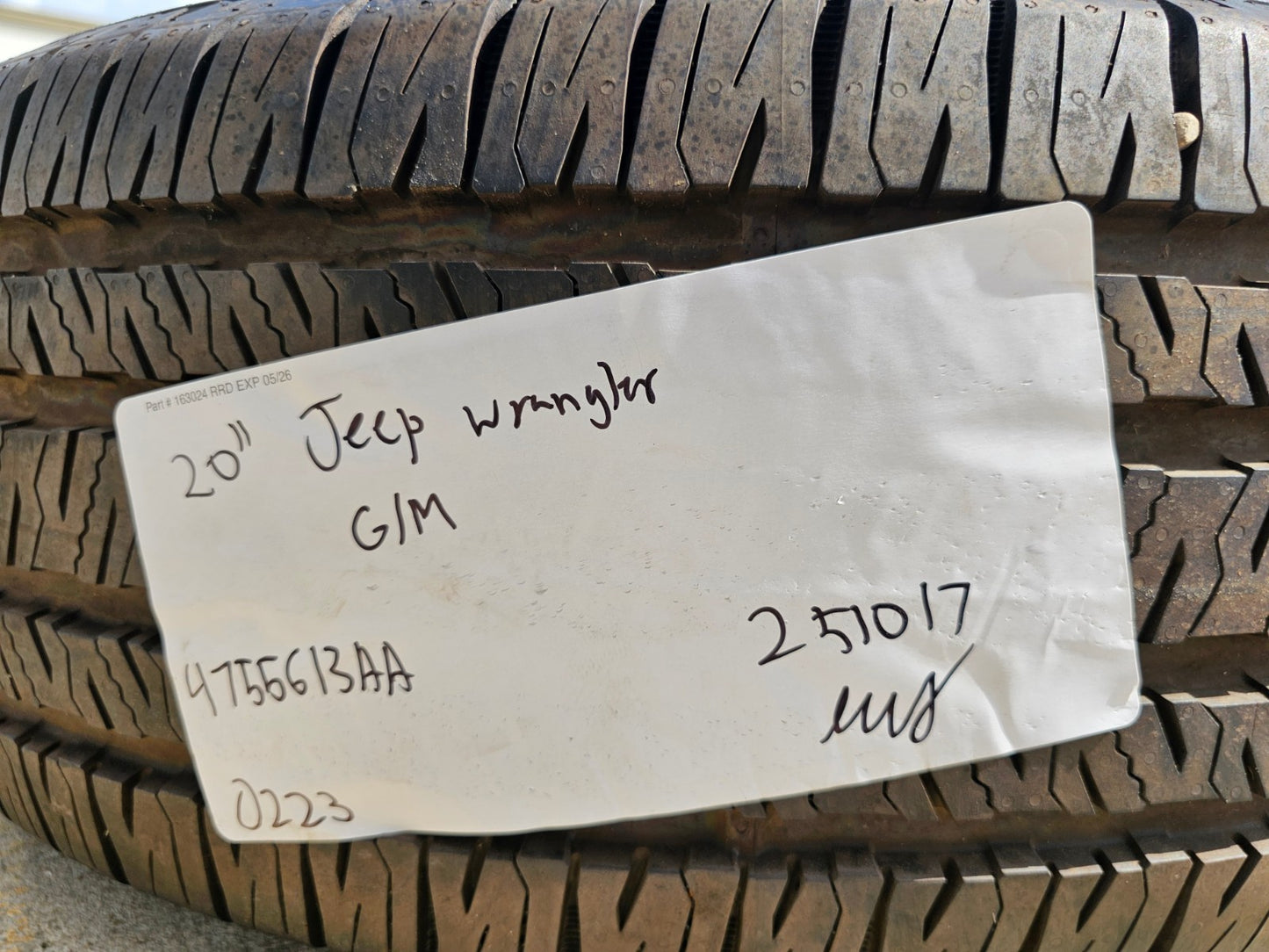 20" Jeep Wrangler Rubicon 4XE OEM 9333 wheels rims Gladiator 2024 2025 2026