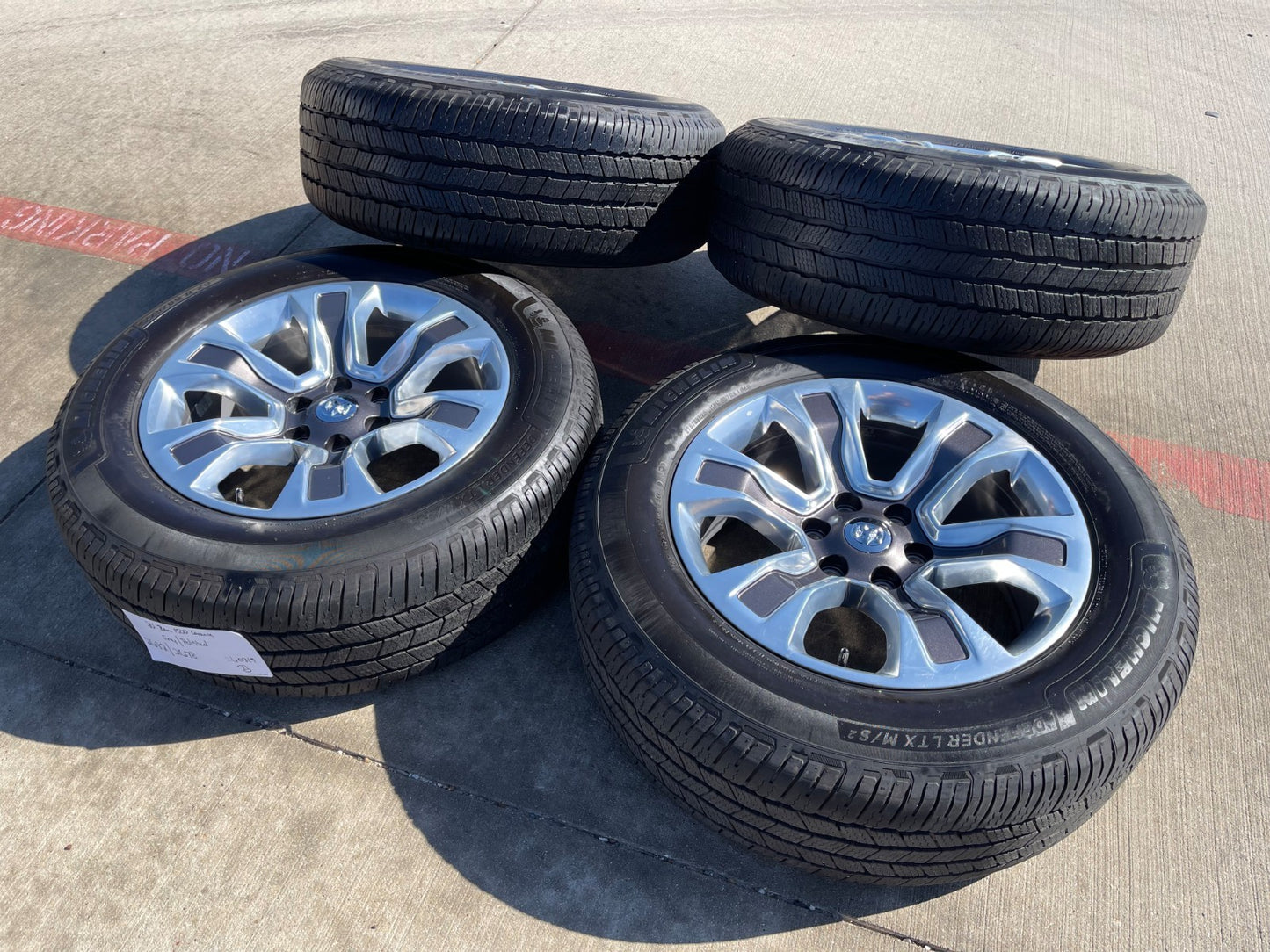 20" Dodge Ram 1500 OEM Laramie Long Horn 2678 2682 wheels rims MICHELIN DEFENDER