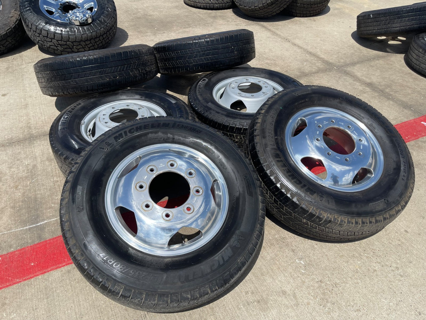 17" Chevy Silverado GMC Sierra 3500 Dually rims wheels SET OEM 5519 5520 8094