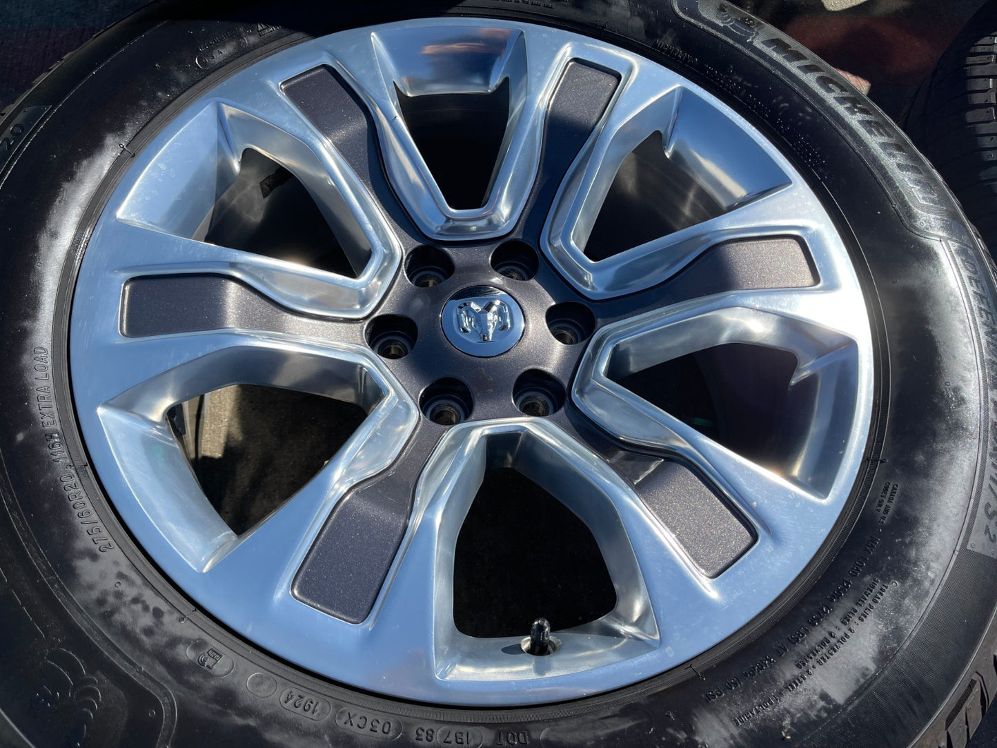 20" Dodge Ram 1500 OEM Laramie Long Horn 2678 2682 wheels rims MICHELIN DEFENDER
