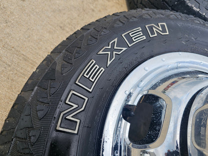 17" Dodge Ram 3500 Dually 8x200 wheels rims 2703 2704 OEM A/T tires