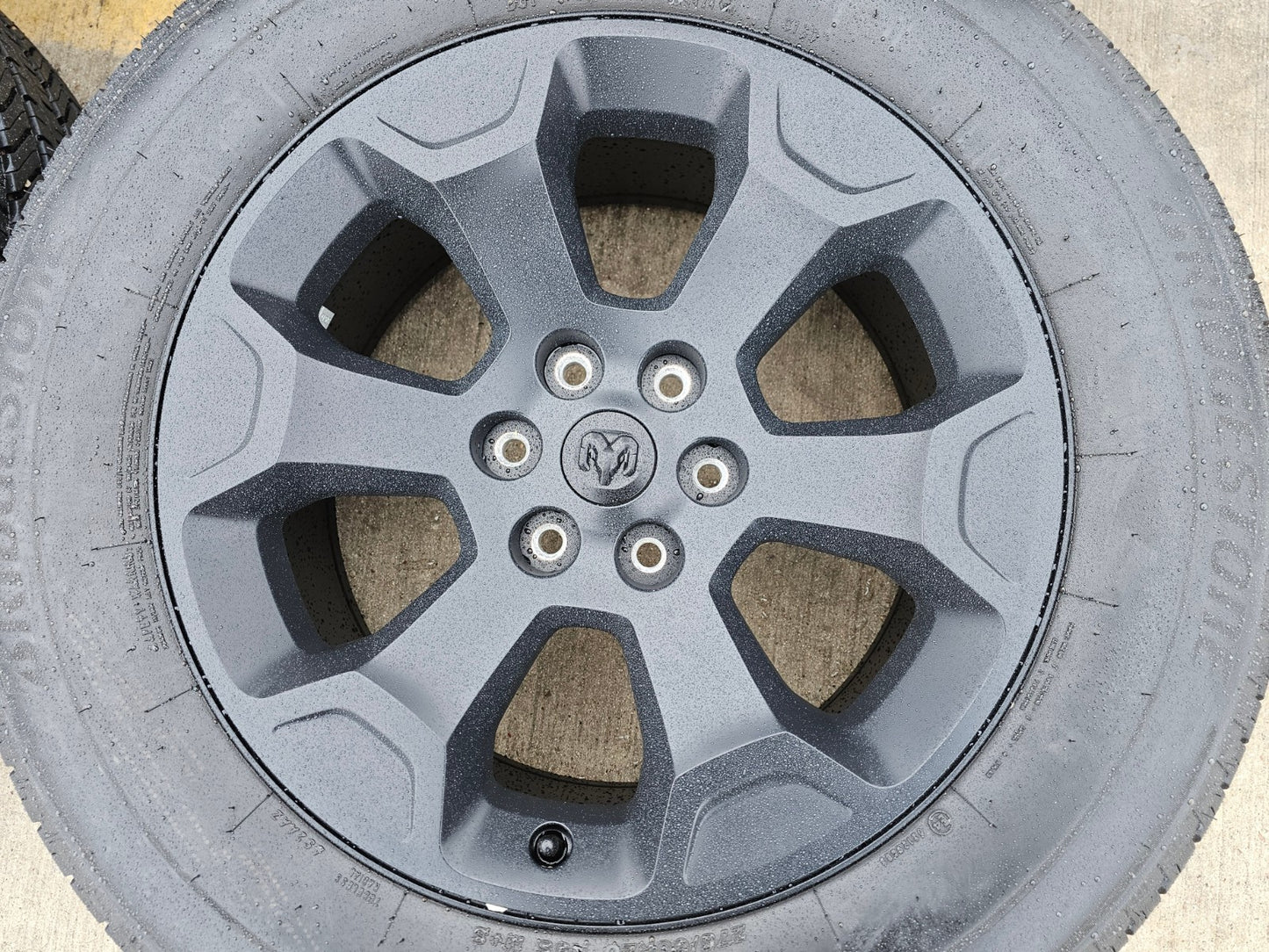 20" Dodge Ram 1500 OEM Laramie Black 2680 wheels rims 2024 2025 2026 BRIDGESTONE