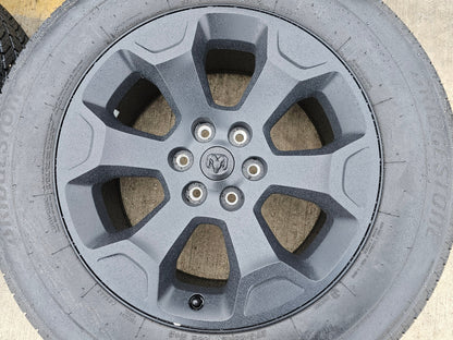 20" Dodge Ram 1500 OEM Laramie Black 2680 wheels rims 2024 2025 2026 BRIDGESTONE