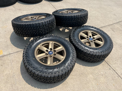 17" Ford F-150 OEM BRONZE Tremor rims wheels tires 10339 FALKEN A/T3 NEW
