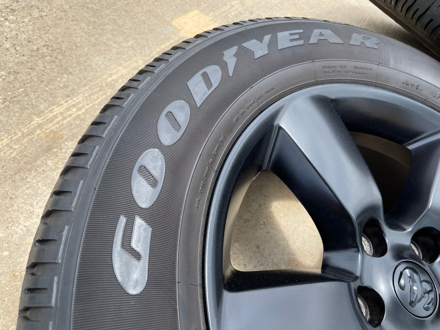 20" Dodge Ram 1500 OEM wheels rims 2495 BLACK 5x139 5x5.5 SET GOODYEAR
