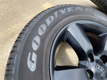 20" Dodge Ram 1500 OEM wheels rims 2495 BLACK 5x139 5x5.5 SET GOODYEAR