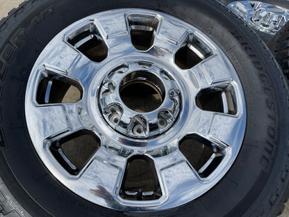 20" Ford F-250 F-350 OEM 10295 25085 10552 chrome wheels rims SET BRIDGESTONE