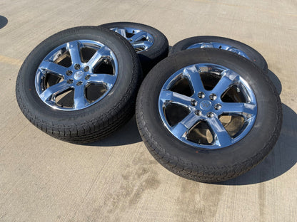20" Ford F-150 OEM rims wheels CHROME 10347 Expedition SET HANKOOK A/T2 NEW