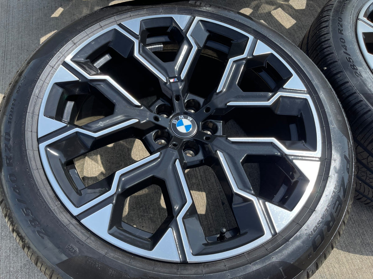 20" BMW M760i 740i 640i OEM Series 1036M SET black wheels rims tires