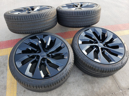 21" Lucid Air OEM Grand Touring black wheels rims tires 5x120 2023 2024 2025 NEW