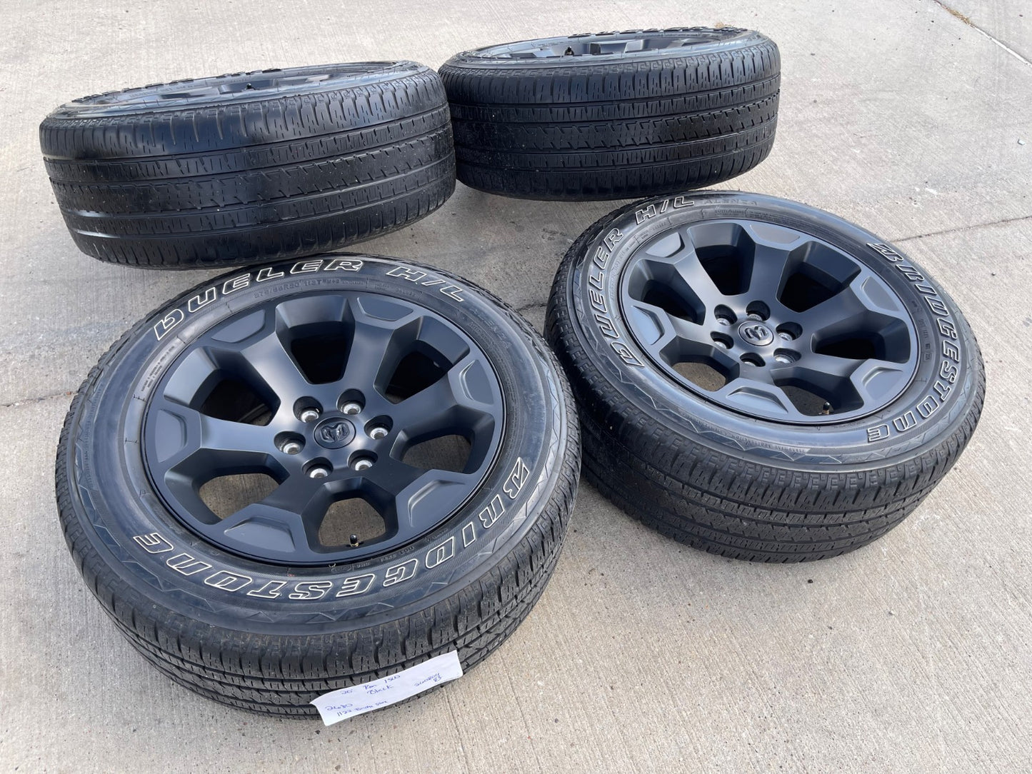 20" Dodge Ram 1500 OEM Laramie Black 2462 2680 wheels rims 2024 2025 2026 SET