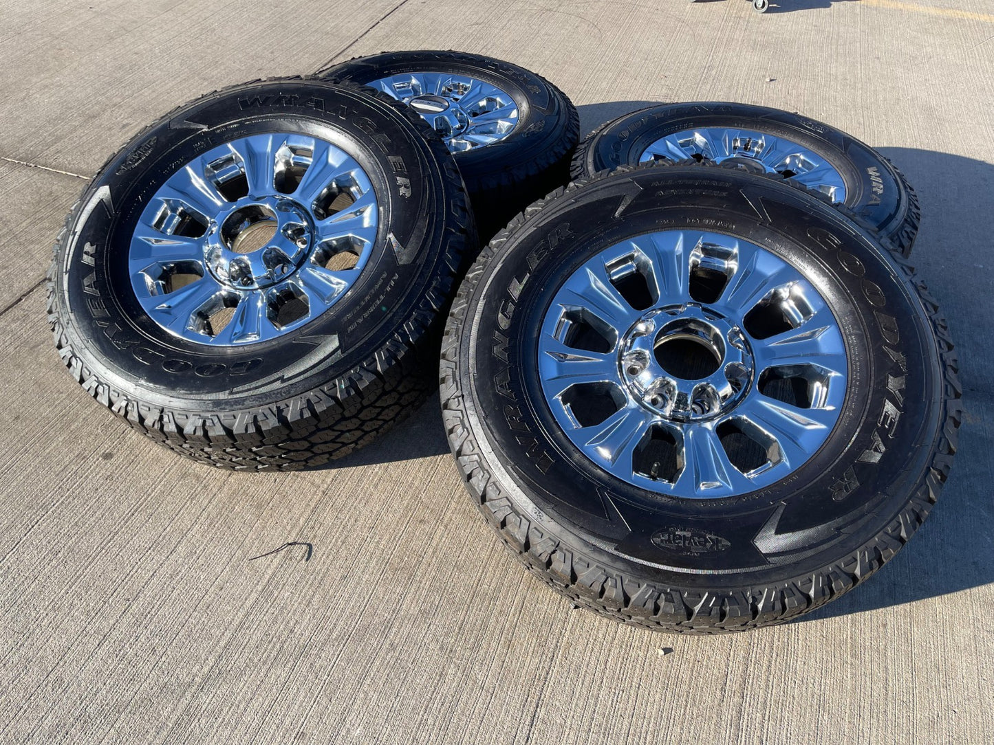 18" Ford F-250 F-350 OEM rims wheels 10097 tires GOODYEAR A/T