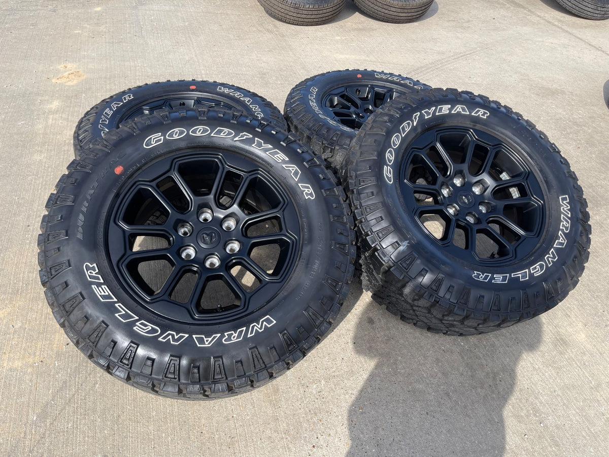 18" Dodge Ram 1500 Rebel Black OEM 95935 wheels rims SET DURATRAC A/T