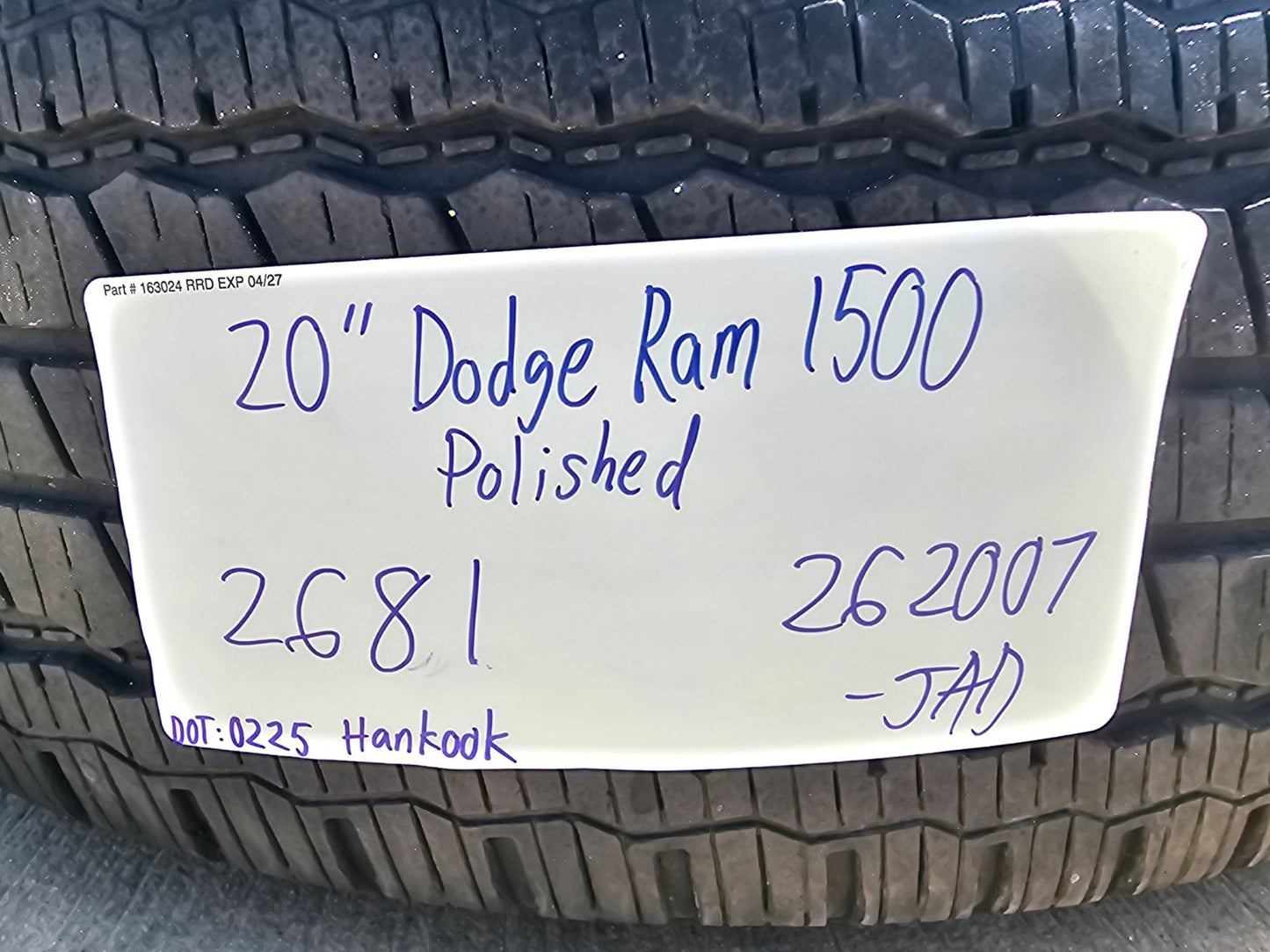 20" Dodge Ram 1500 OEM Laramie Long Horn wheels rims 2681 tires SET HANKOOK