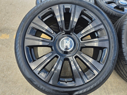 21" Rolls Royce Wraith Ghost Dawn SHADOW OEM black wheels rims 5x120 tires