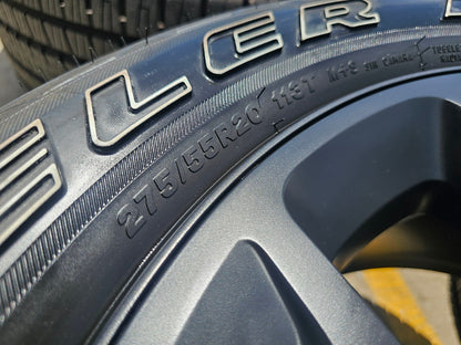 20" Dodge Ram 1500 OEM Laramie Black 2680 wheels rims tires 2024 2025 2026 NEW