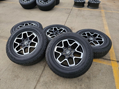 18" Ford Bronco wheels rims tires black 95213 Ranger tires BRIDGESTONE DUELER AT