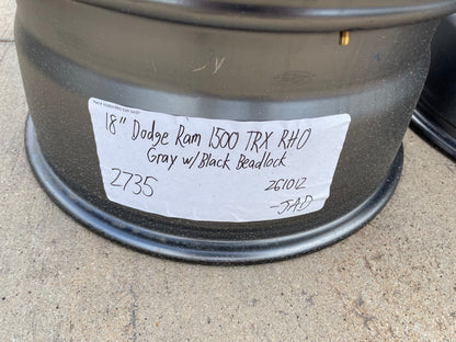 18" Dodge Ram 1500 TRX Beadlock OEM 2735 RHO wheels rims SET 2025 2026 2027 NEW
