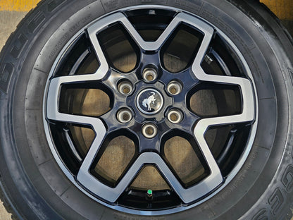 (5) 18" Ford Bronco wheels rims black 95213 Ranger SET BRIDGESTONE DUELER AT