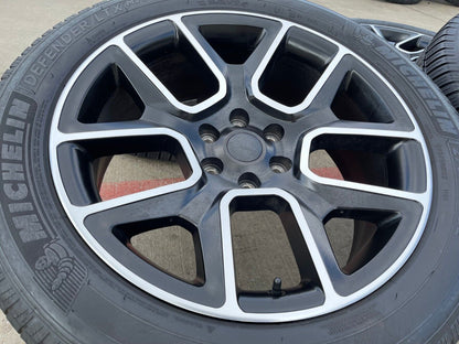 22" Dodge Ram 1500 OEM Replica LIMITED Laramie wheels rims black 2725 2684 tires
