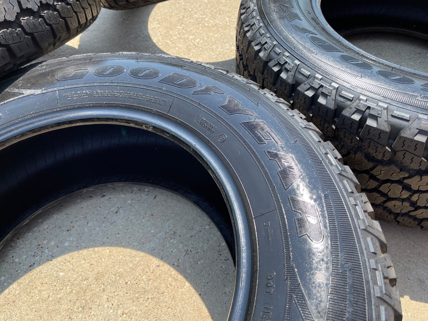 (4) 255/70/18 Goodyear Wrangler A/T tires 255/70R18 LR 116HTAKE OFFS NEW