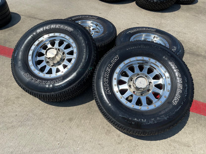 17" 17x8.5 Method 304 MR304 Ford F-250 F-350 rims wheels MICHELIN 8x170 SET