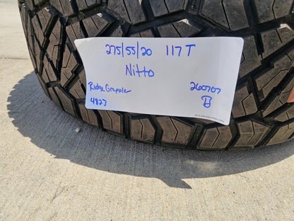 (1) 275/55/20 Nitro Rige Grapler R/T tire 117T XL 275/55r20 NEW