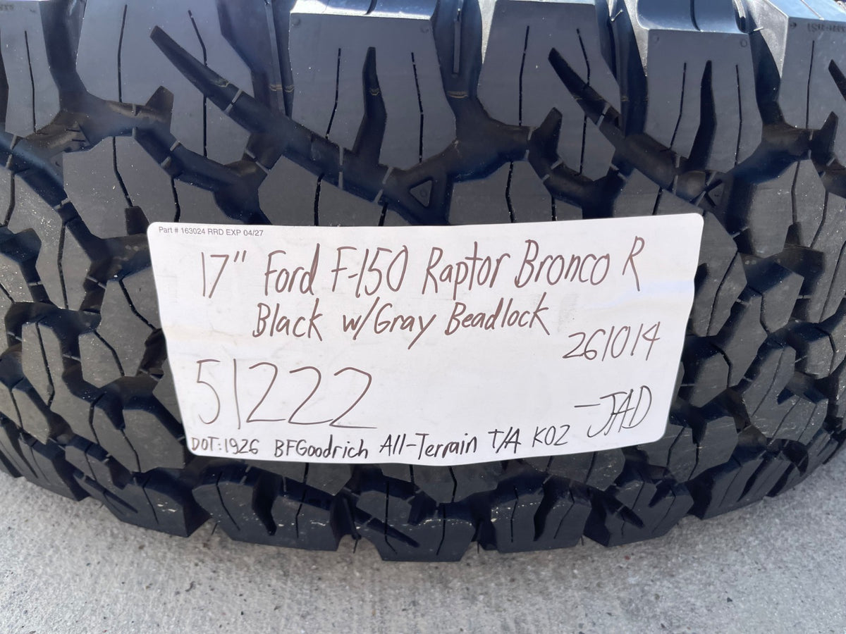 17" Ford F-150 Raptor Bronco R OEM BEADLOCK 51222 rims wheels 2025 2026 37" NEW