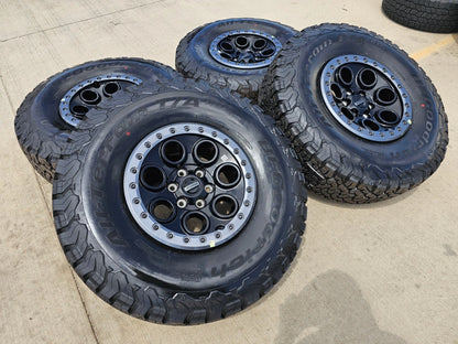 17" Ford F-150 Raptor OEM BEADLOCK rims wheels BFG KO2 37" tires NEW
