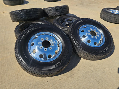 17" Dodge Ram 3500 DUALLY OEM wheel rim 2414 2415 ALCOA 8x165 SET MICHELIN
