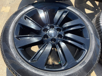 22" Lincoln Navigator OEM rims wheels Black Label 95384 10496 tires PIRELLI SET