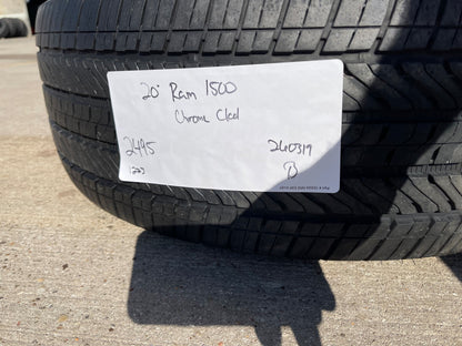(1) 20" Dodge Ram 1500 OEM 2495 wheel rim chrome tire spare BRIDGESTONE