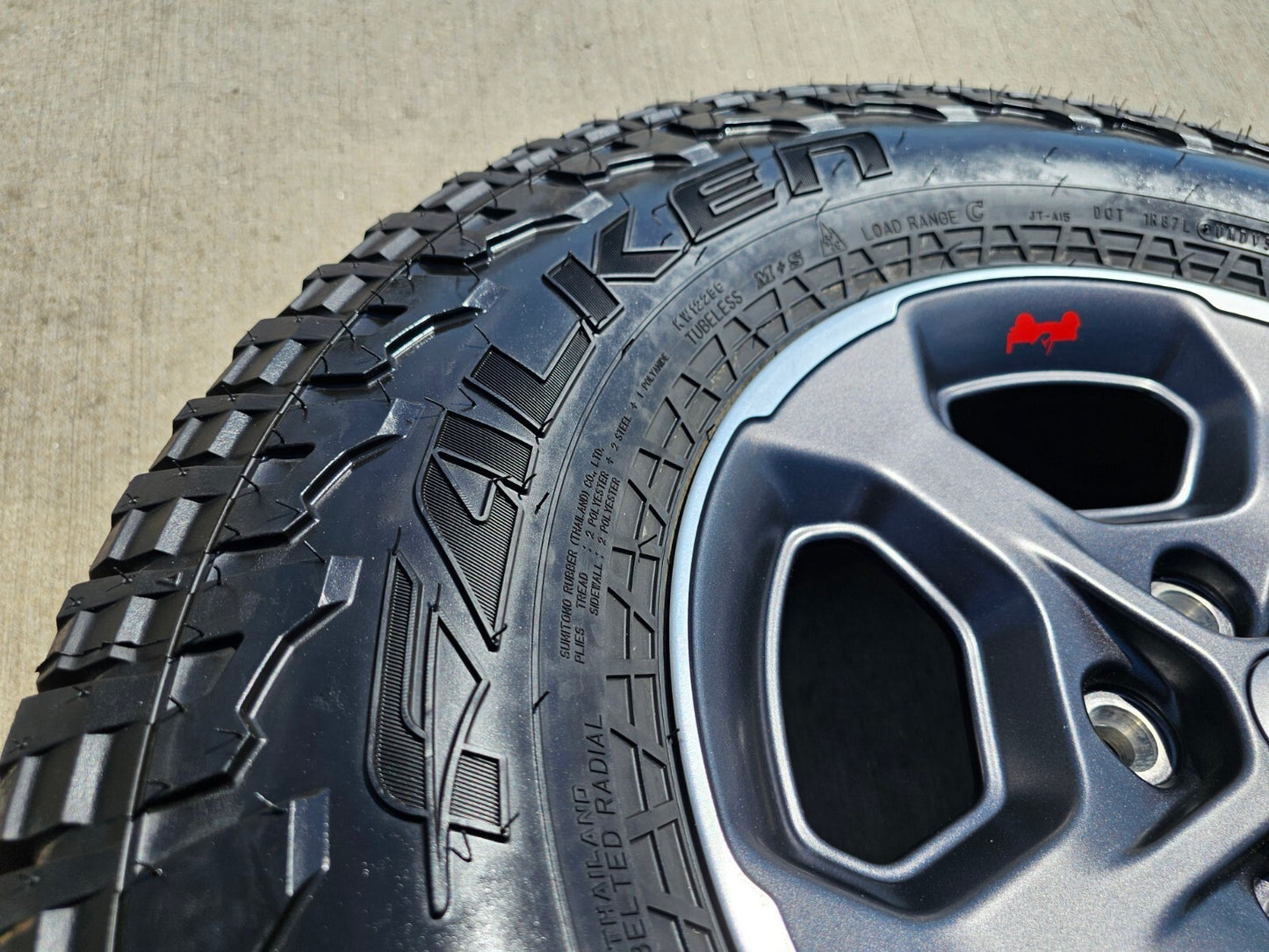 17" Jeep Wrangler Gladiator RUBICON OEM 9236 wheels rims 33" FALKEN A/T3 NEW
