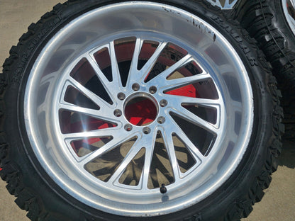 24x12 24" Aftermarket Ford F-250 F-350 FORGED SET rims wheels 8x170 -44 35"