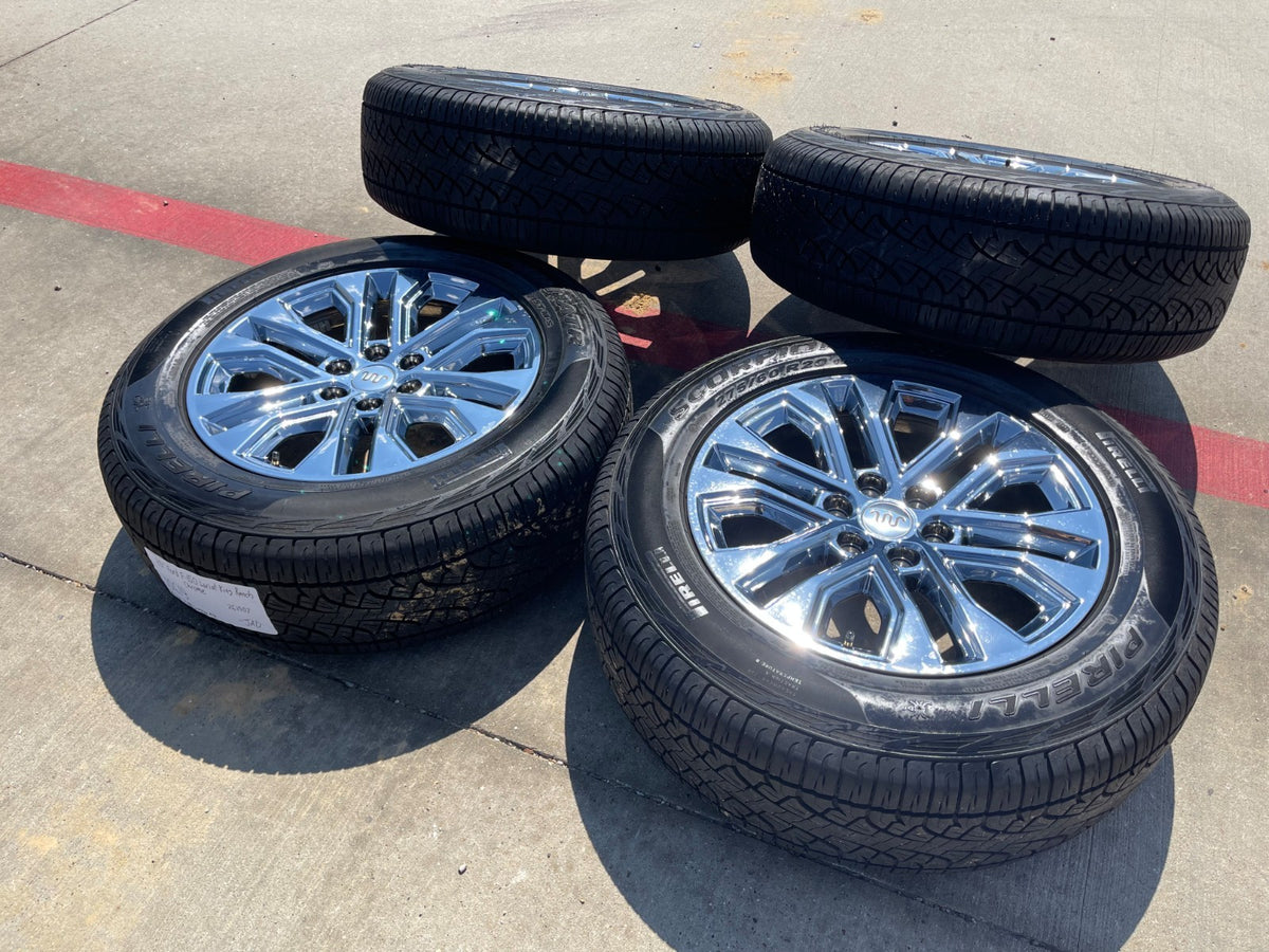 20" Ford F-150 LARIAT OEM 10619 rims wheels CHROME Expedition SET PIRELLI AT