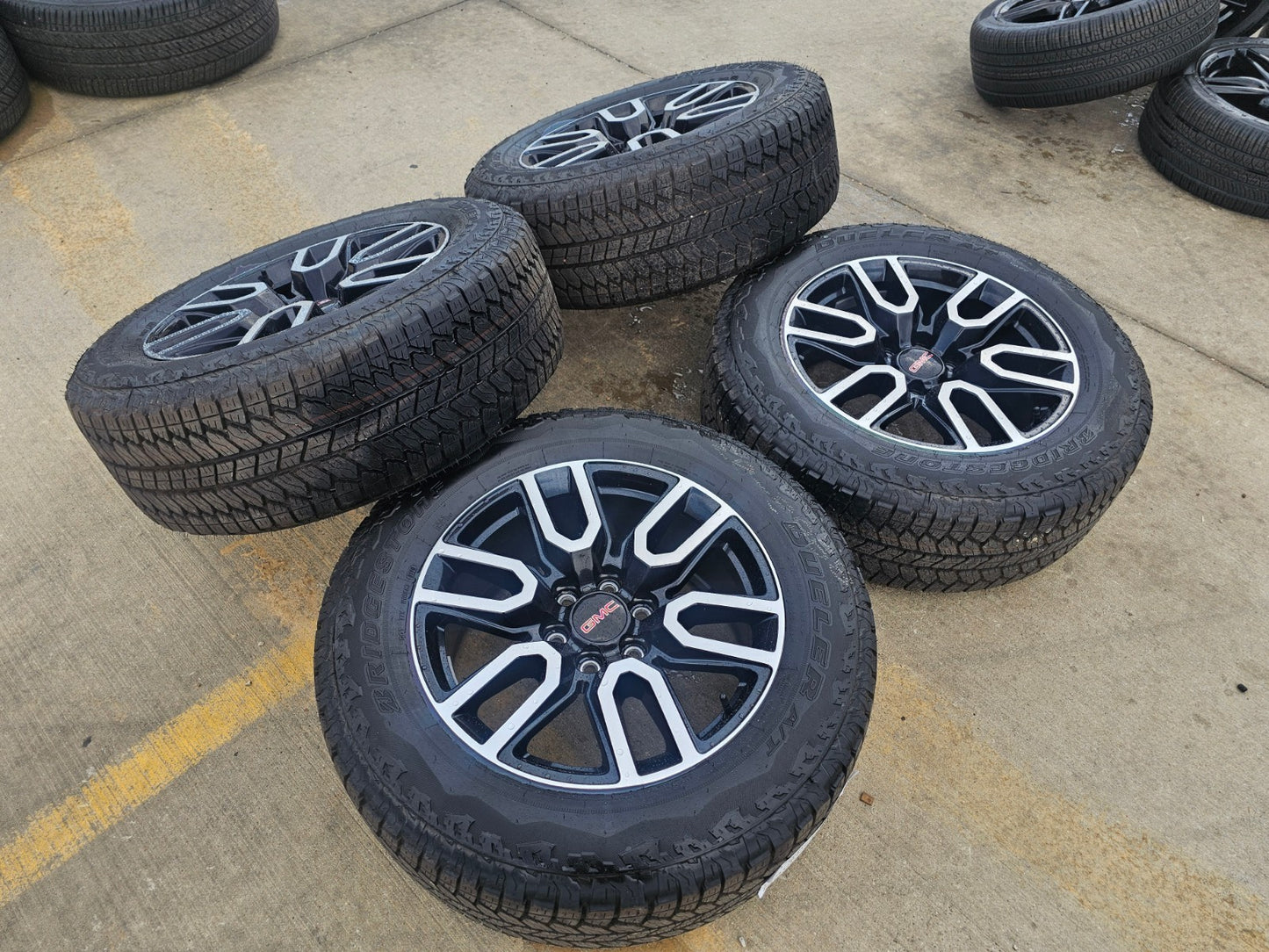 20" GMC Sierra Yukon AT4X Silverado OEM 5914 wheels rims BRIDGESTONE A/T SET NEW